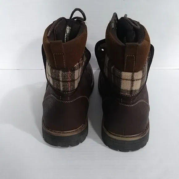 Steve Madden Men's Neptun Plaid Collar Boots Size 11 *GUC*