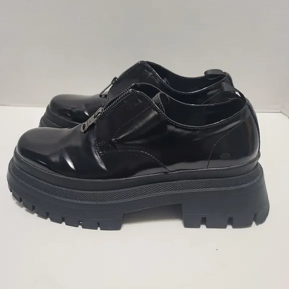 Steve Madden Zip Men's Black Chunky Sole Shoes Size 9