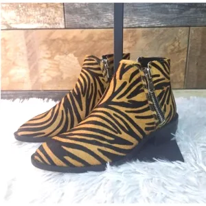 Steven by Steve Madden Animal Print Calf Hair Leather  Boots- Size 6.5 - NWOT
