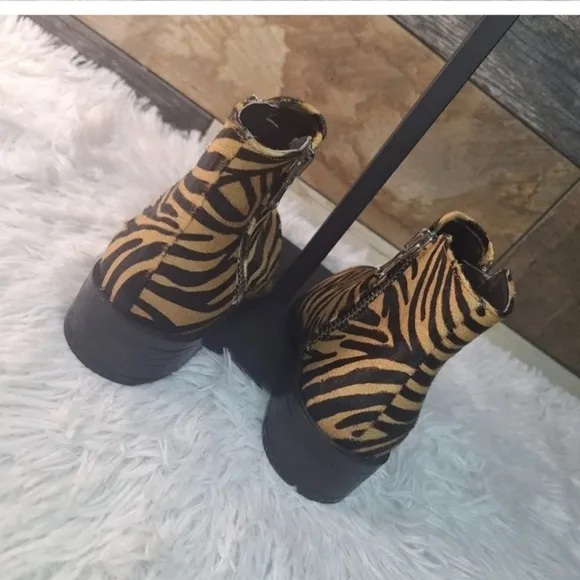 Steven by Steve Madden Animal Print Calf Hair Leather  Boots- Size 6.5 - NWOT