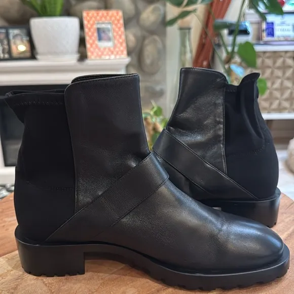 Stewart Weitzman Luxering Boots in Black and Gold