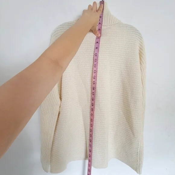 Stitch Fix VERO MODA Ivory Chunky Cable Knit Cowl Turtleneck Long Sleeve Sweater
