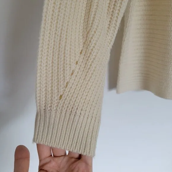 Stitch Fix VERO MODA Ivory Chunky Cable Knit Cowl Turtleneck Long Sleeve Sweater