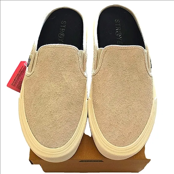 Straye Cream Suede Ventura Mule Slip On Shoes Loafers
