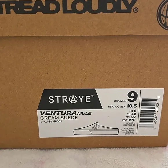 Straye Cream Suede Ventura Mule Slip On Shoes Loafers