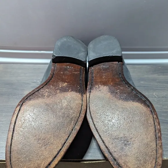 Stuart McGuire Shoes Mens 8.5D  Gray Slip On Penny Loafers Leather Casual VTG