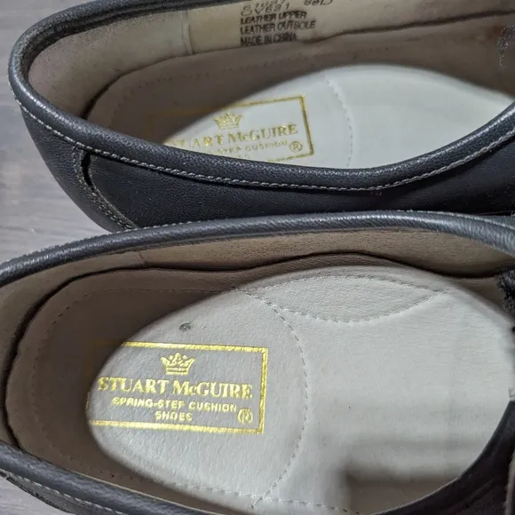 Stuart McGuire Shoes Mens 8.5D  Gray Slip On Penny Loafers Leather Casual VTG