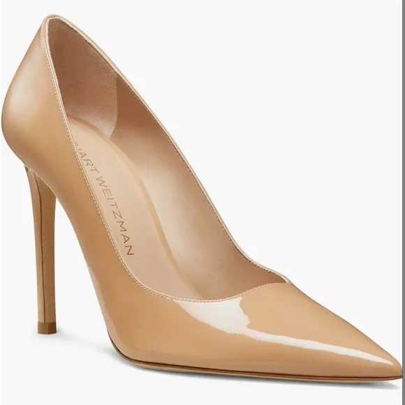 Stuart Weitzman 75  3.5” Pump women size 9.5 Color: Adobe Patent.NEW