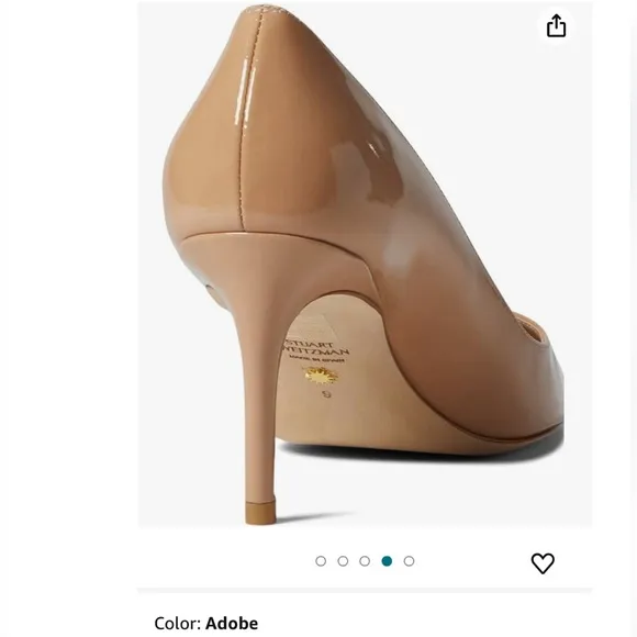 Stuart Weitzman 75  3.5” Pump women size 9.5 Color: Adobe Patent.NEW