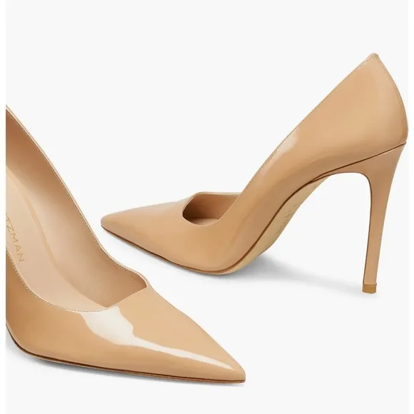 Stuart Weitzman 75  3.5” Pump women size 9.5 Color: Adobe Patent.NEW