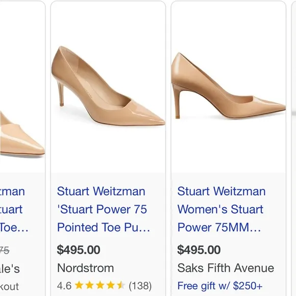 Stuart Weitzman 75  3.5” Pump women size 9.5 Color: Adobe Patent.NEW