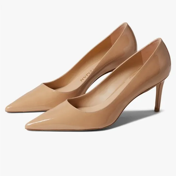 Stuart Weitzman 75  3.5” Pump women size 9.5 Color: Adobe Patent.NEW