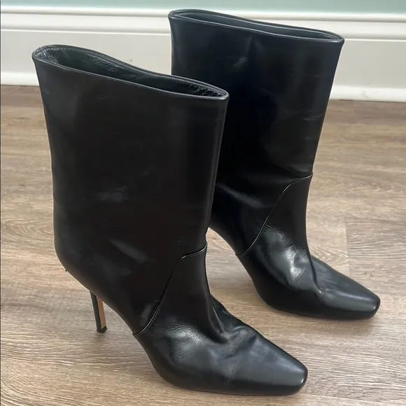 Stuart Weitzman Black Leather Women's Stilleto Boots Size 7