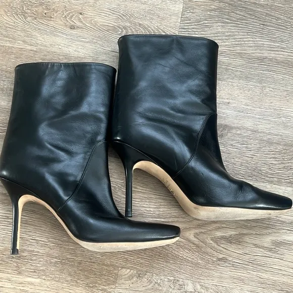 Stuart Weitzman Black Leather Women's Stilleto Boots Size 7