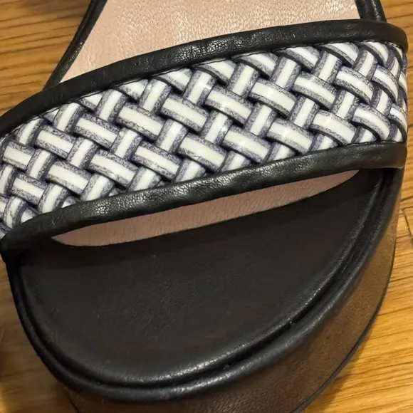STUART WEITZMAN BlackHoliday Pipe Open Toe PlatformWedge Size‎ 7.5 7 1/2 Shoes