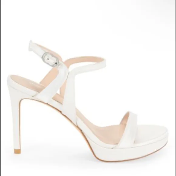 STUART WEITZMAN Mariposa Satin Platform Sandals size 7.5