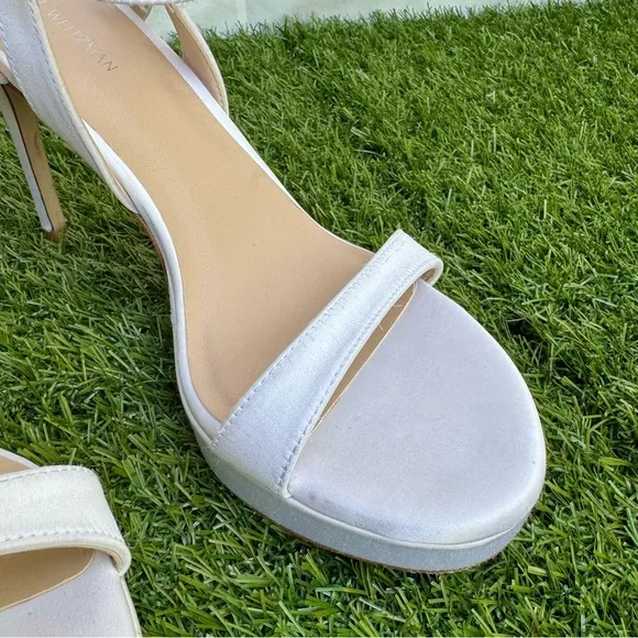 STUART WEITZMAN Mariposa Satin Platform Sandals size 7.5