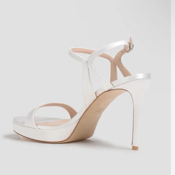 STUART WEITZMAN Mariposa Satin Platform Sandals size 7.5