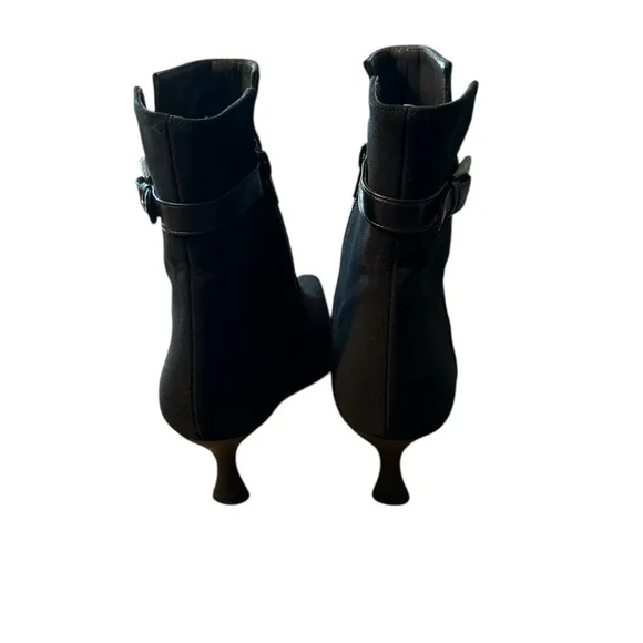 Stuart Weitzman Stretch Black Ankle Boots