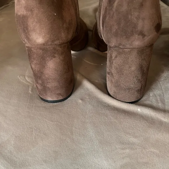 Stuart Weitzman Women’s Bethenny 80 High Heel Boots Brown Suede US 9.5