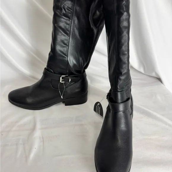 Style &amp; Co Black Over the‎ Knee Boots Sleek Design