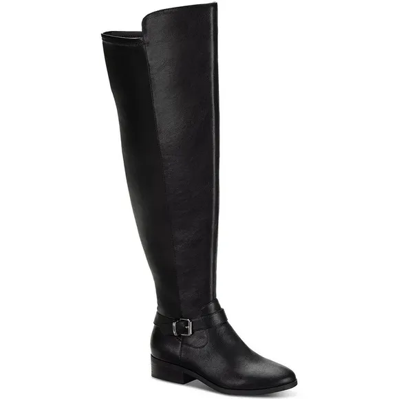 Style &amp; Co Black Over the‎ Knee Boots Sleek Design