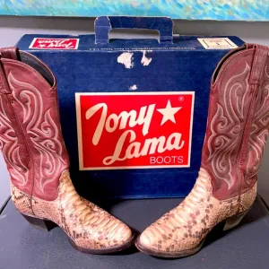 Sweet Classic Snakeskin Cowboy Boots Tony Lama