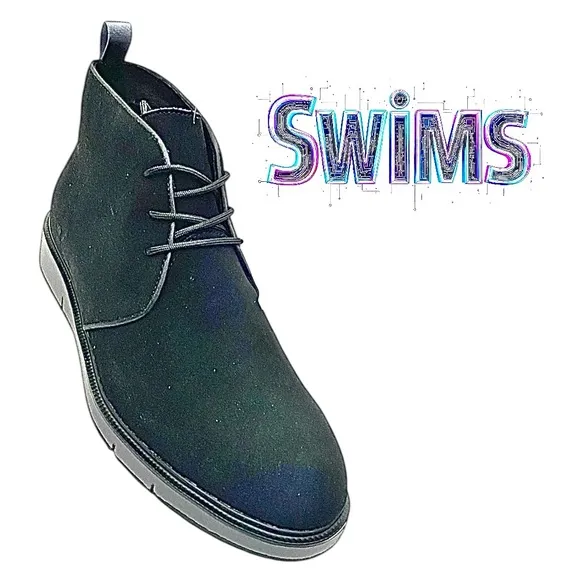 Swims City Chukka Boot Men’s Black Nubuck Size US 11 UK 10 EU 44 Medium New