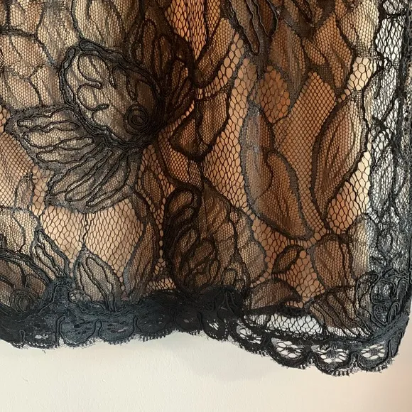 TADASHI SHOJI NWT Silk Lace Cocktail Dress Black 16 Wedding Party Plazacore