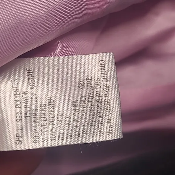 Tahari Womens 12 business suit jacket and matching skirt gray pink pinstripe set