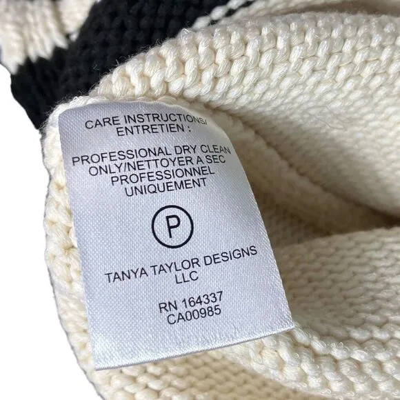 Tanya Taylor Sweater Dress 1X Cream Nina Cable-Knit Sleeveless Beach Coastal NEW