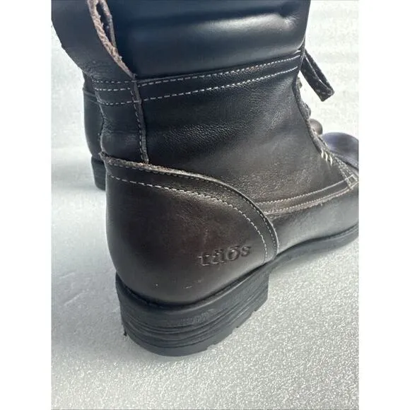 Taos Women's Brown Leather Comfort Ankle Boots Walking Zip Size 37 EU/ 6-6.5 US