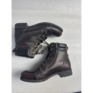 Taos Women's Brown Leather Comfort Ankle Boots Walking Zip Size 37 EU/ 6-6.5 US