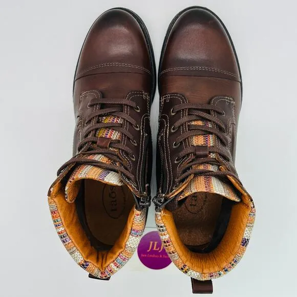 Taos Women's Captain Brown Leather Comfort Ankle Boots Size 38 EU/ 7-7.5 US