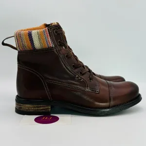 Taos Women's Captain Brown Leather Comfort Ankle Boots Size 38 EU/ 7-7.5 US