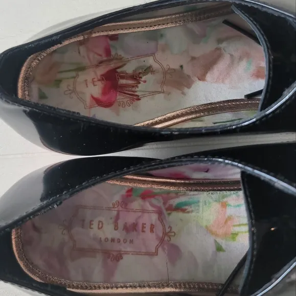 Ted Baker Loomi Patent Leather Derby Oxford Shoes - Like New
