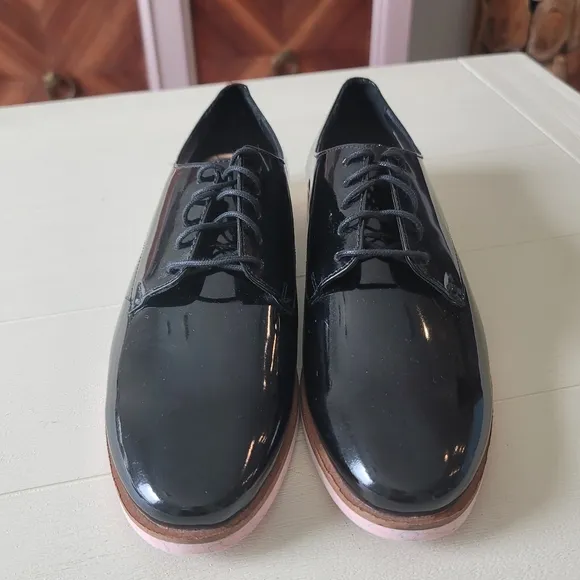 Ted Baker Loomi Patent Leather Derby Oxford Shoes - Like New