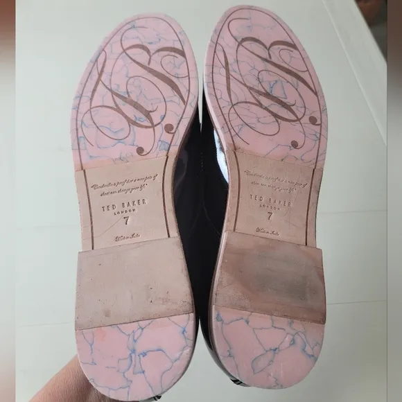Ted Baker Loomi Patent Leather Derby Oxford Shoes - Like New