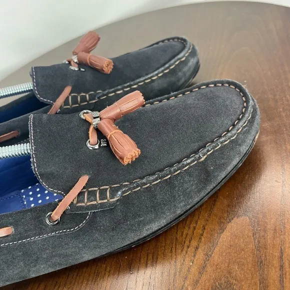 Ted Baker Muddi Loafer Shoes Men's 9 Black Suede Moc Toe Boat‎ Slip On FD05718