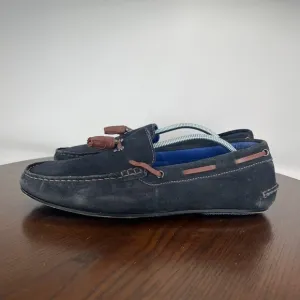Ted Baker Muddi Loafer Shoes Men's 9 Black Suede Moc Toe Boat‎ Slip On FD05718