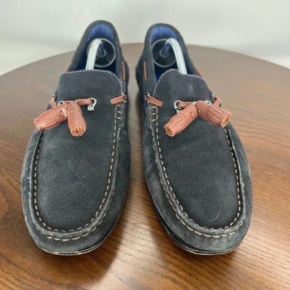 Ted Baker Muddi Loafer Shoes Men's 9 Black Suede Moc Toe Boat‎ Slip On FD05718