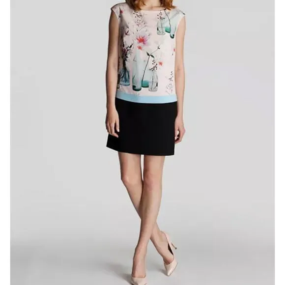 Ted Baker Nama Watercolor Bottle Print Dress