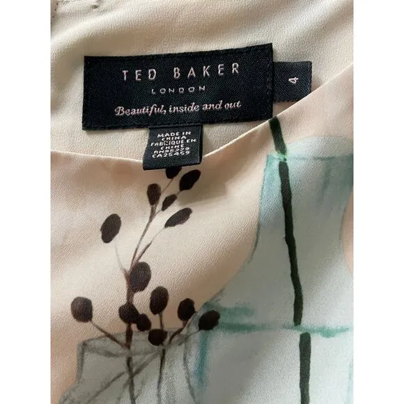 Ted Baker Nama Watercolor Bottle Print Dress