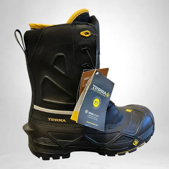 Terra Footwear Mens 12 Crossbow Work‎ boots black leather upper Construction