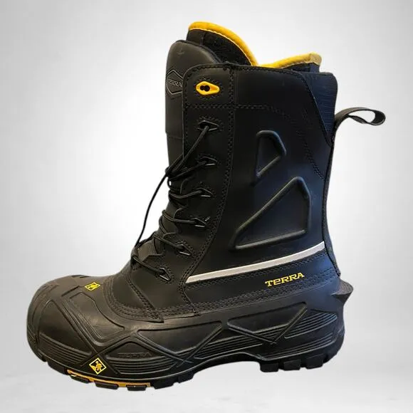 Terra Footwear Mens 12 Crossbow Work‎ boots black leather upper Construction