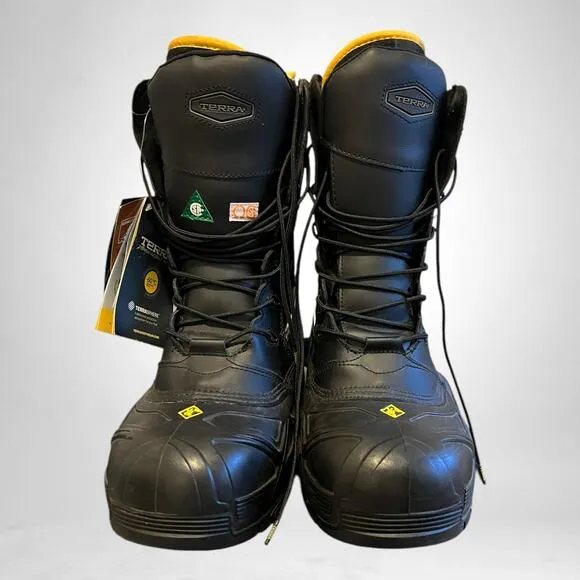 Terra Footwear Mens 12 Crossbow Work‎ boots black leather upper Construction