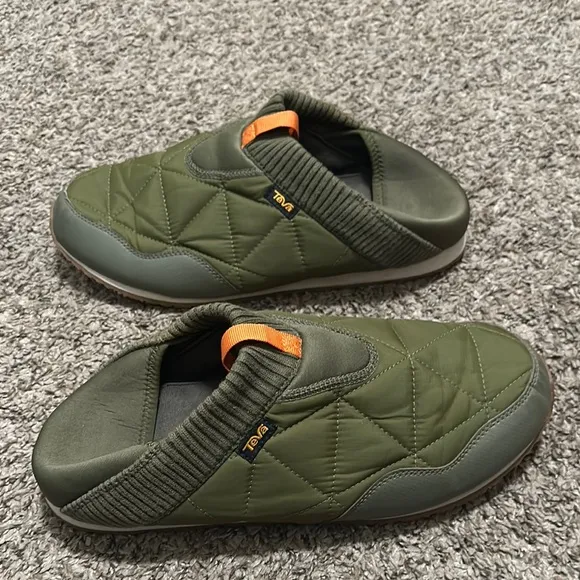 Teva Re-Ember Moc Men's Green Quilted Slip-On Shoes