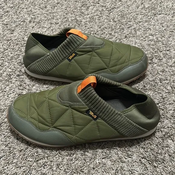 Teva Re-Ember Moc Men's Green Quilted Slip-On Shoes