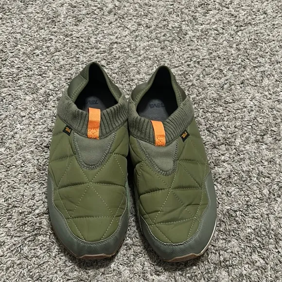 Teva Re-Ember Moc Men's Green Quilted Slip-On Shoes