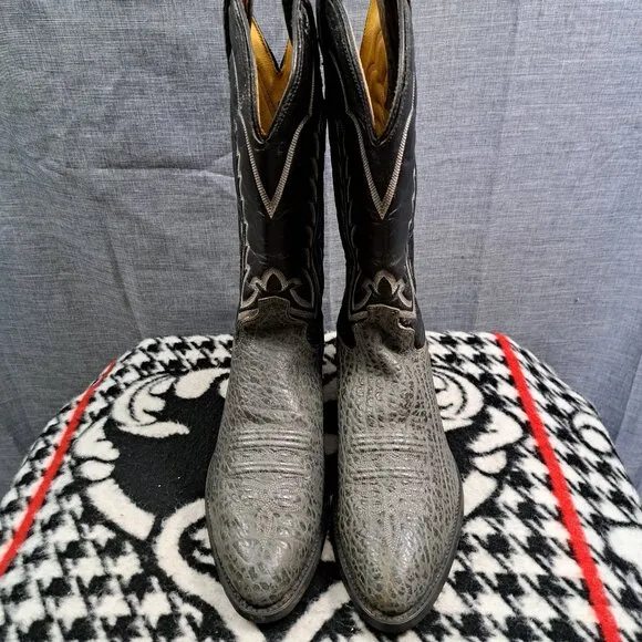 Texas All American Made Cowboy Leather Boots Mens 9D